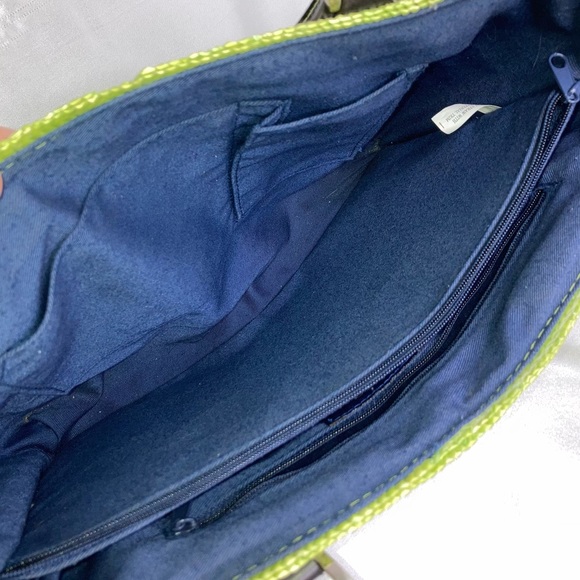 GREEN WOVEN STRAW FABRIC HANDBAG - Picture 8 of 9